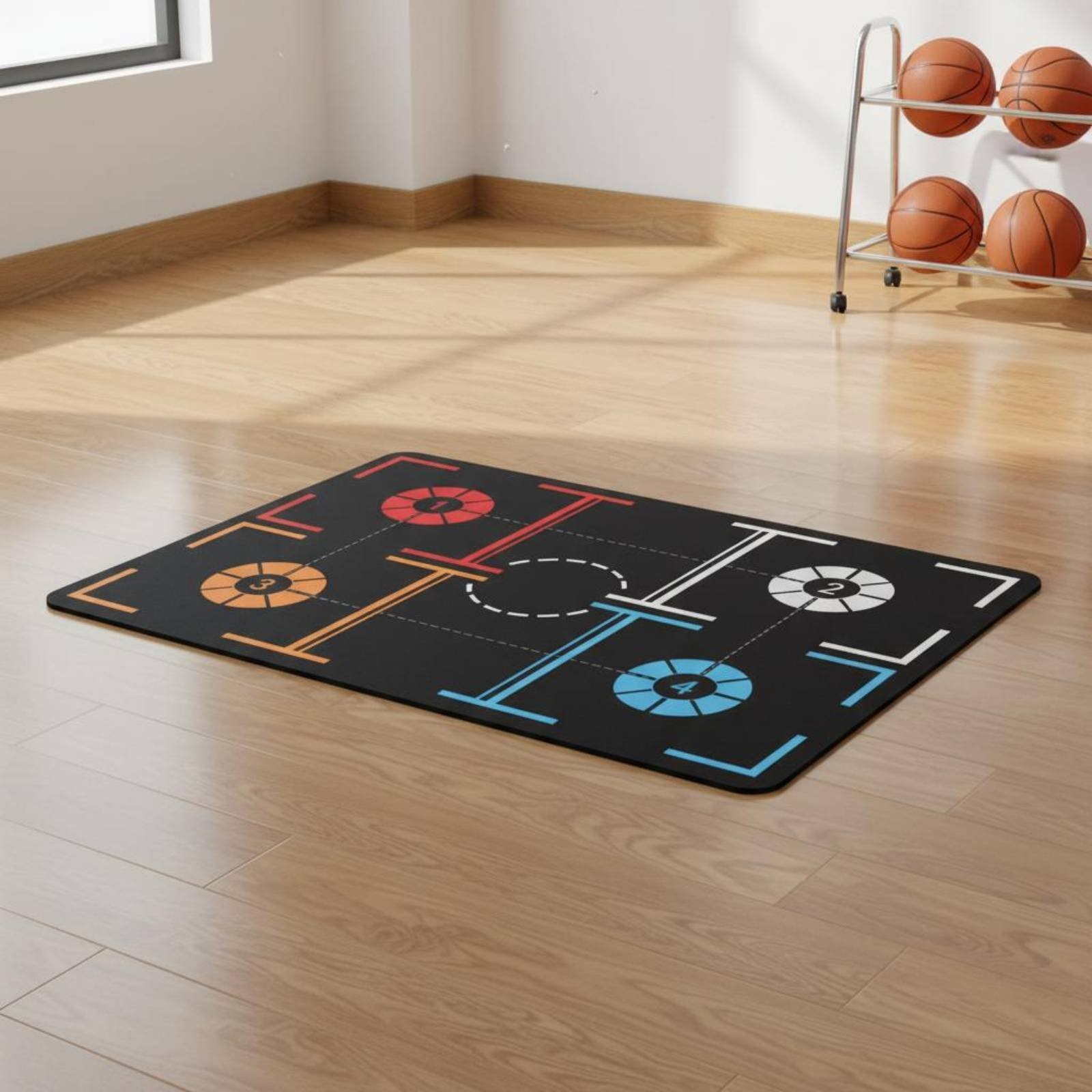 Sports Training Mat Rubber Sports Footwork Training Mat Indoor Use for