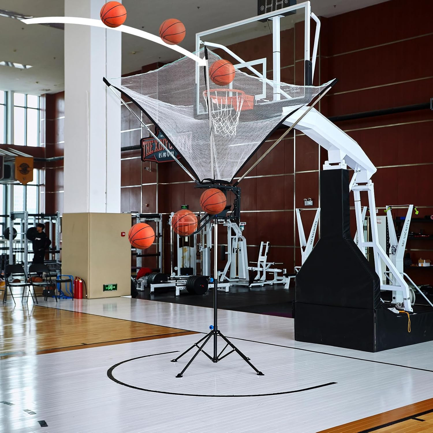 Basketball Rebounder with Rotating Track，Basketball Shot Trainer Rebounder with