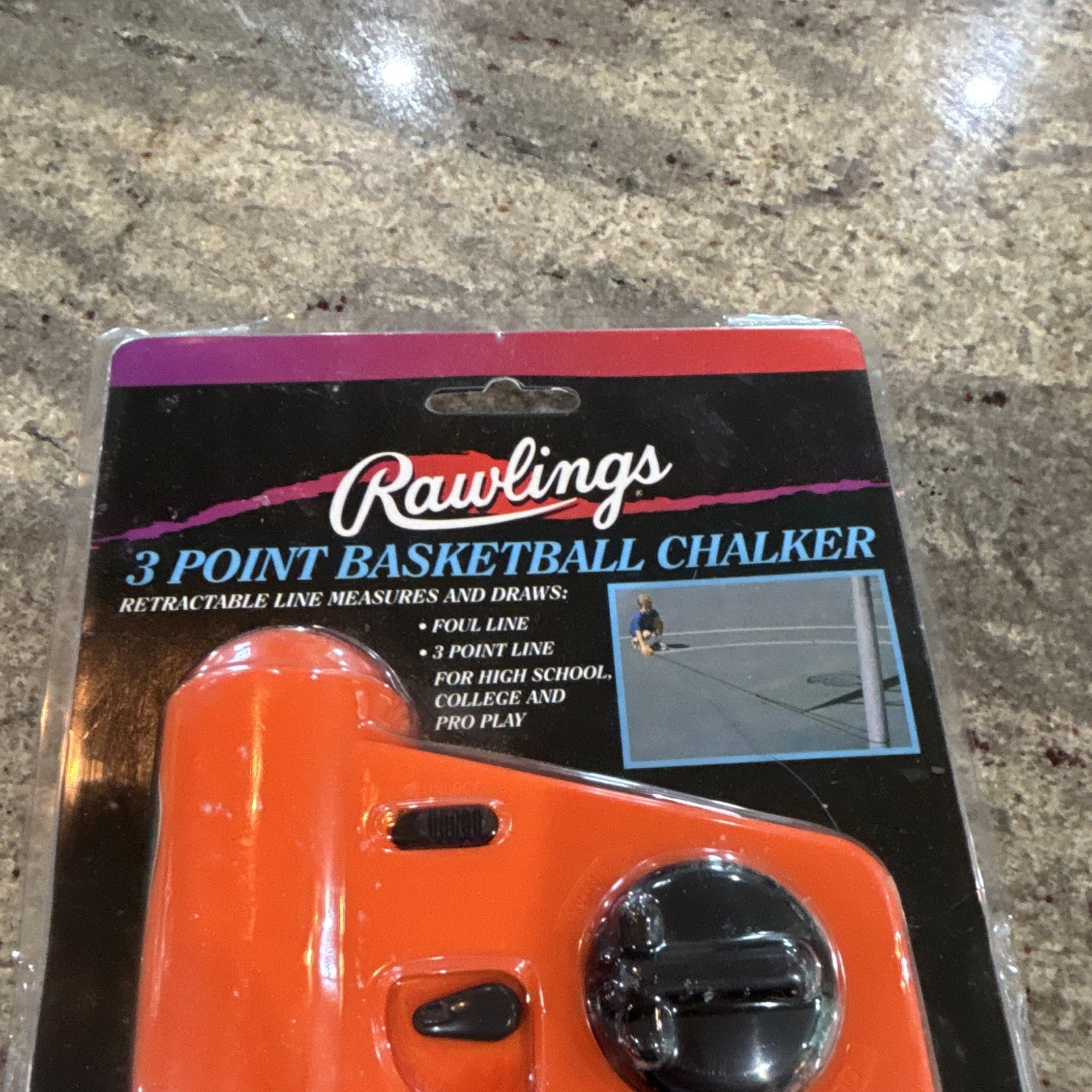 Rawlings 3 Point Basketball Chalker Retractable Portable Line Measure 930006