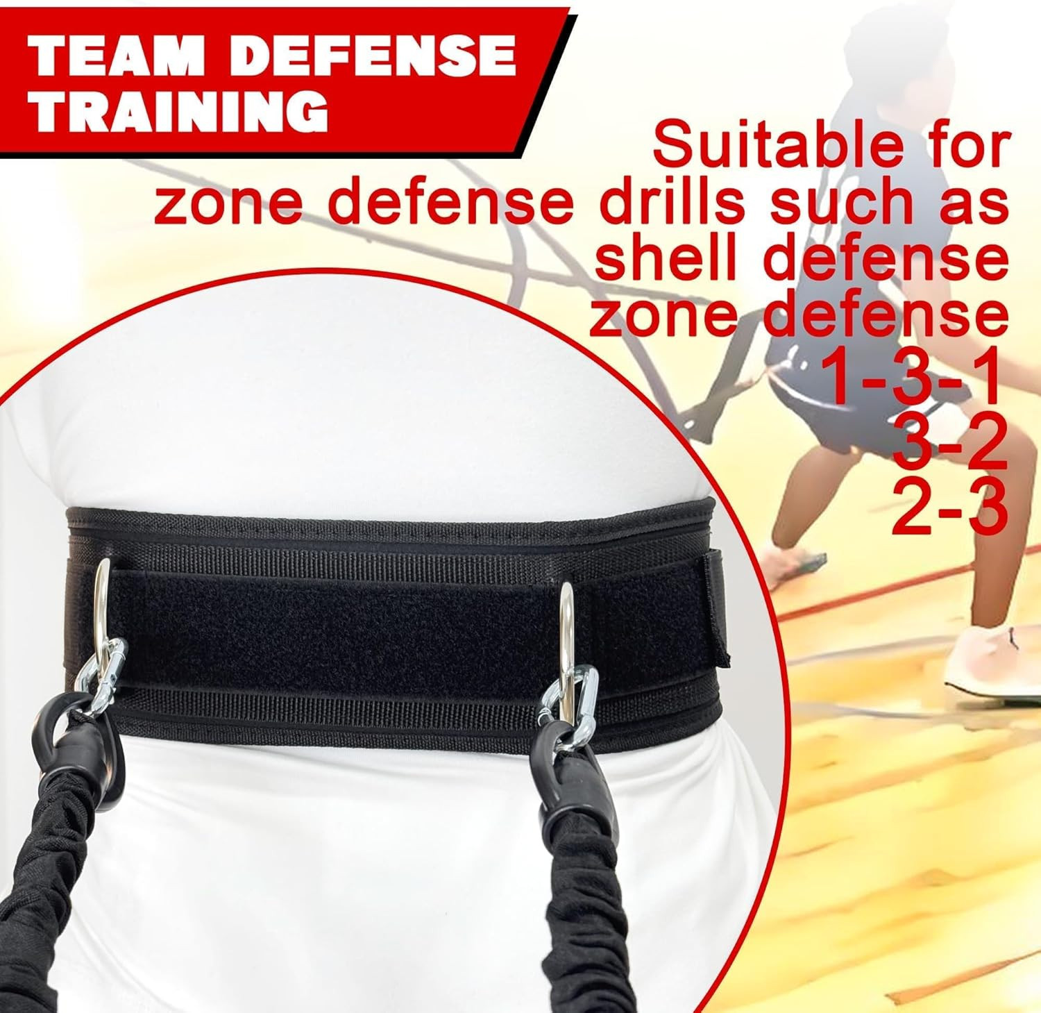 Basketball Defense Training Equipment, Pro Zone Defense Training Kit with Widene