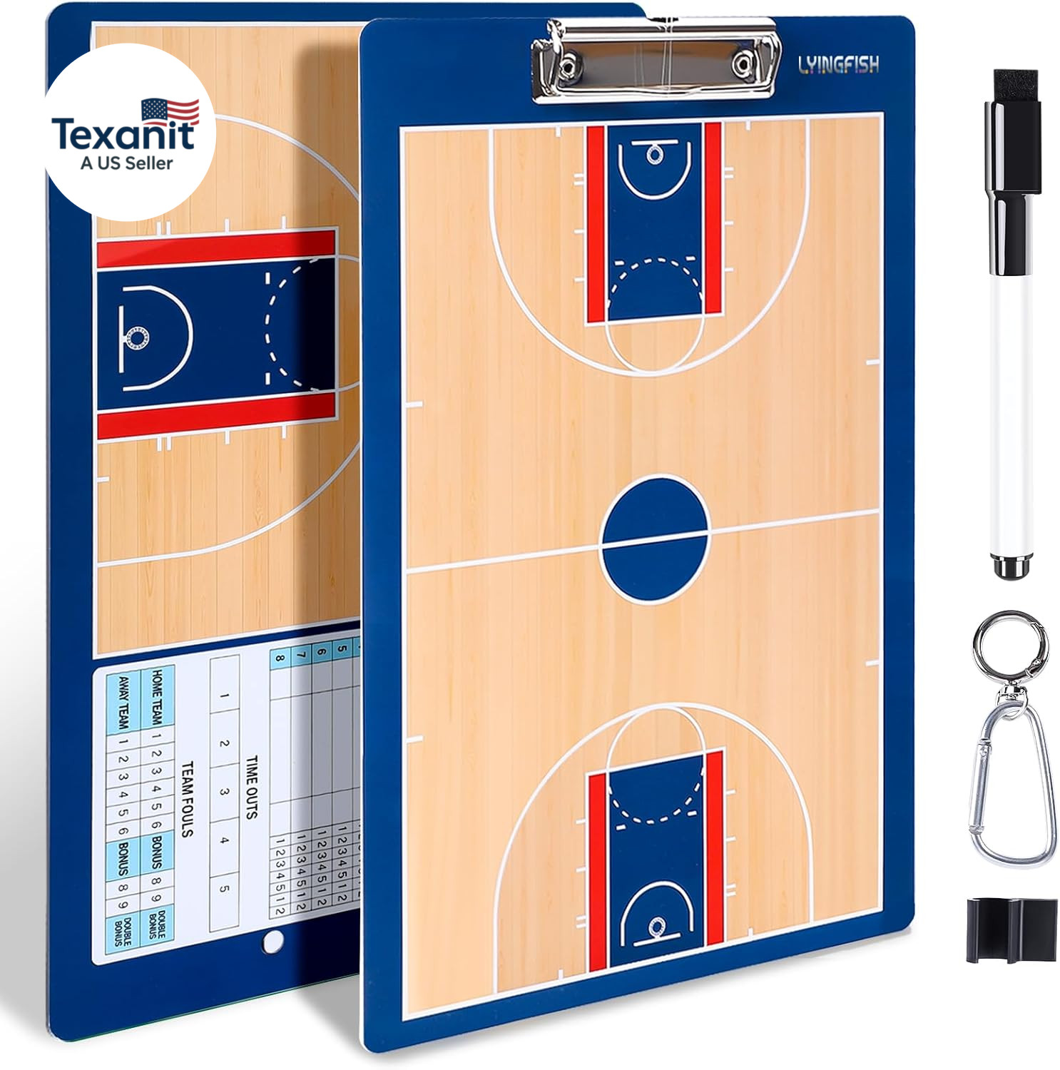 Basketball Dry Erase Coaches Clipboard，Waterproof Basketball Clipboard for Coach