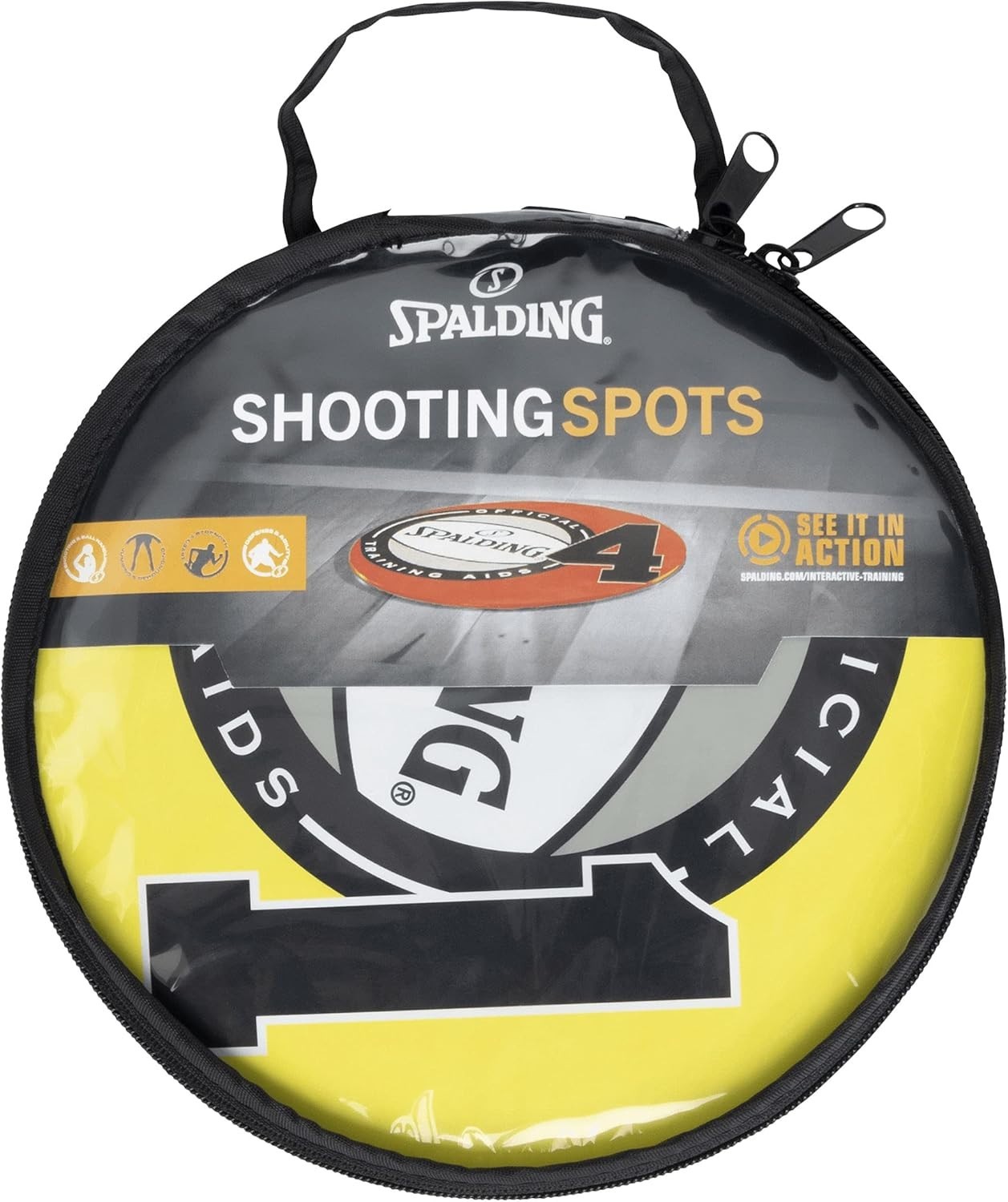 Spalding 8 Inch Rubber Backed Basketball Shooting Spots, Color Coded