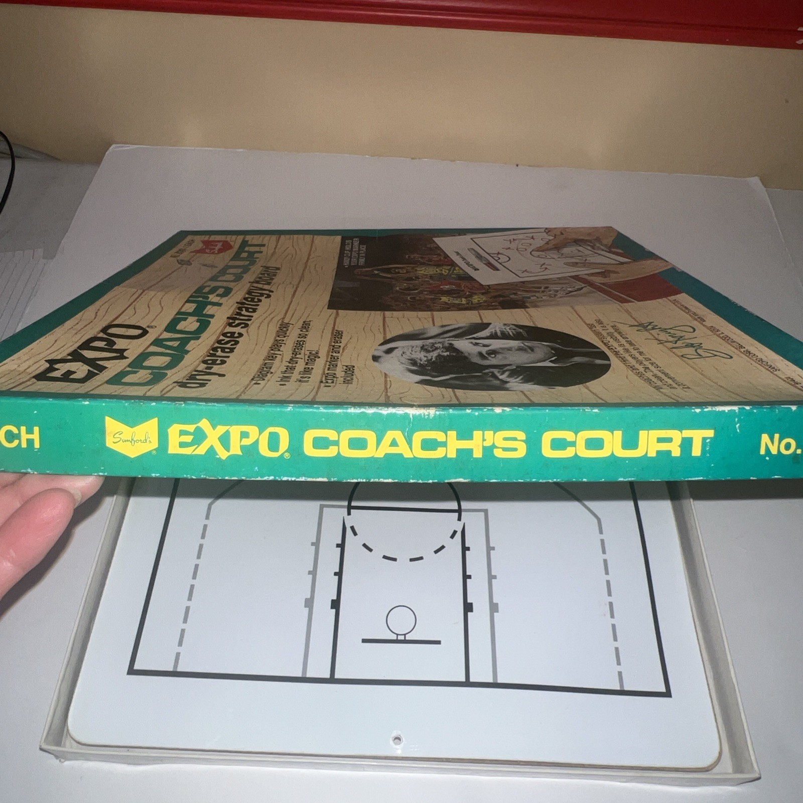 Bob Knight Sanford Expo Coach’s Court Dry Erase Strategy Board Read