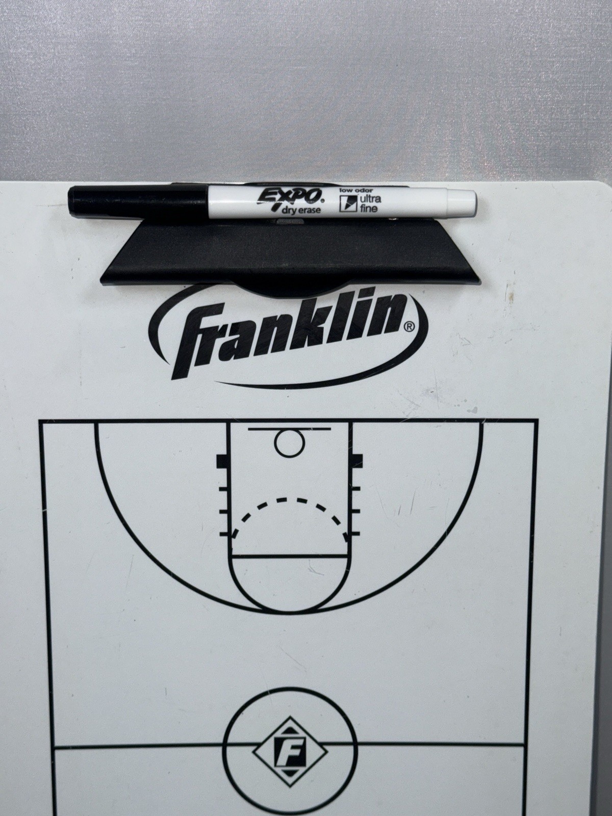 Franklin Basketball Coach Dry Erase 15.75″ x 9″ Clipboard, model #11231, used