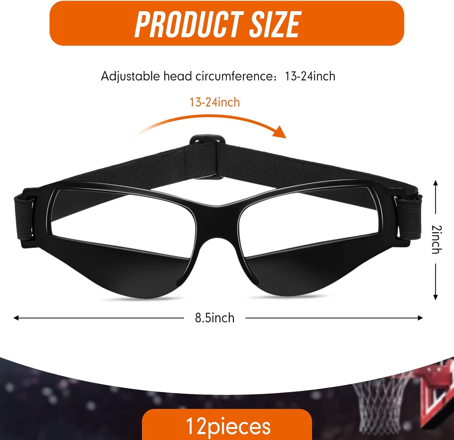 Adjustable Basketball Dribbling Goggles – 12 Pack Training Aid for All Ages