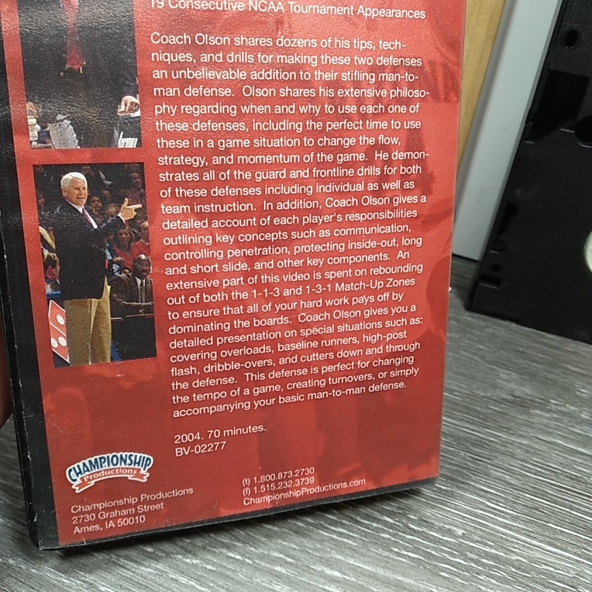 Lute Olson 1-1-3 and 1-3-1 Match-up Zone Defenses VHS Tested Good