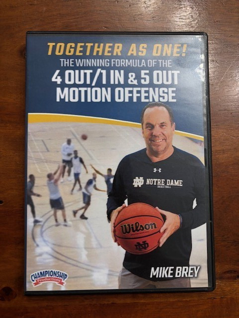 Mike Brey 4 Out 1 In & 5 Out Motion Offense Basketball Coaching DVD