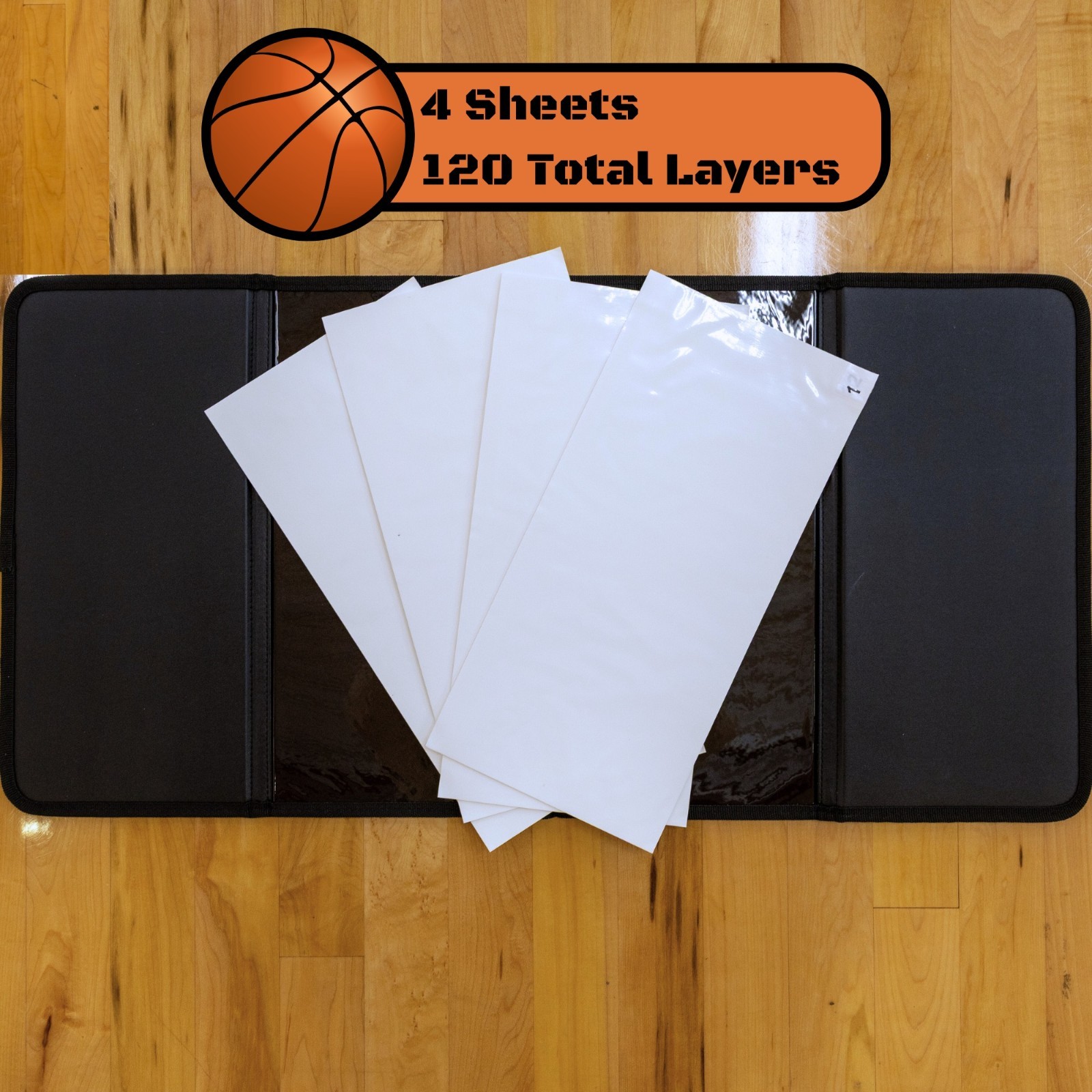 Basketball Sticky Mat With 120 Sheets, Portable Basketball Pad for Shoe Grip