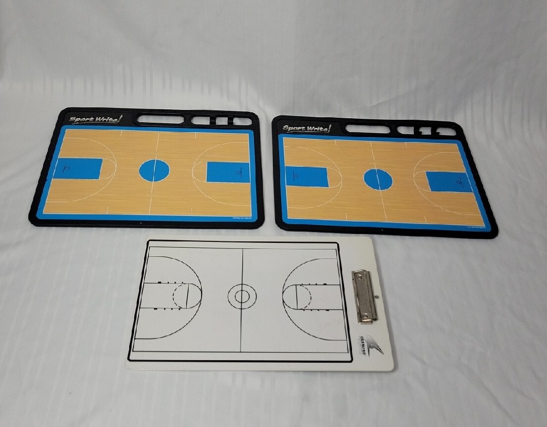 🏀 (3) Sport Write Pro Basketball Write-on Wipe-Off Coaching Dry-Erase Board