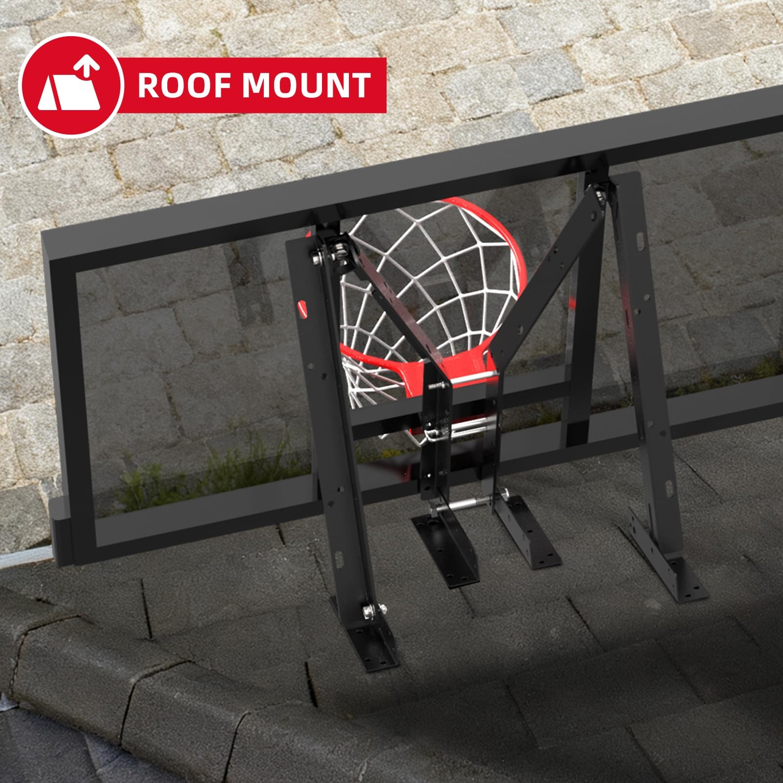 Buzzlett 9594 Basketball Backboard Mounting Kit – Compatible with Black