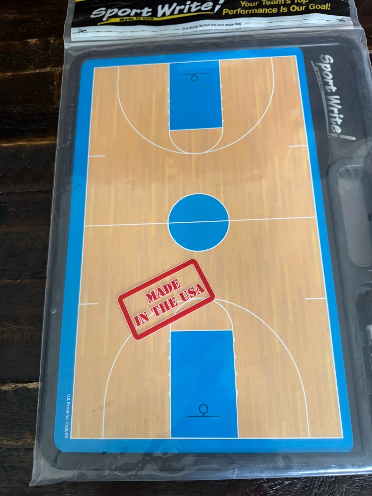 Sport Write Pro Basketball Dry Erase Board W/Black Marker
