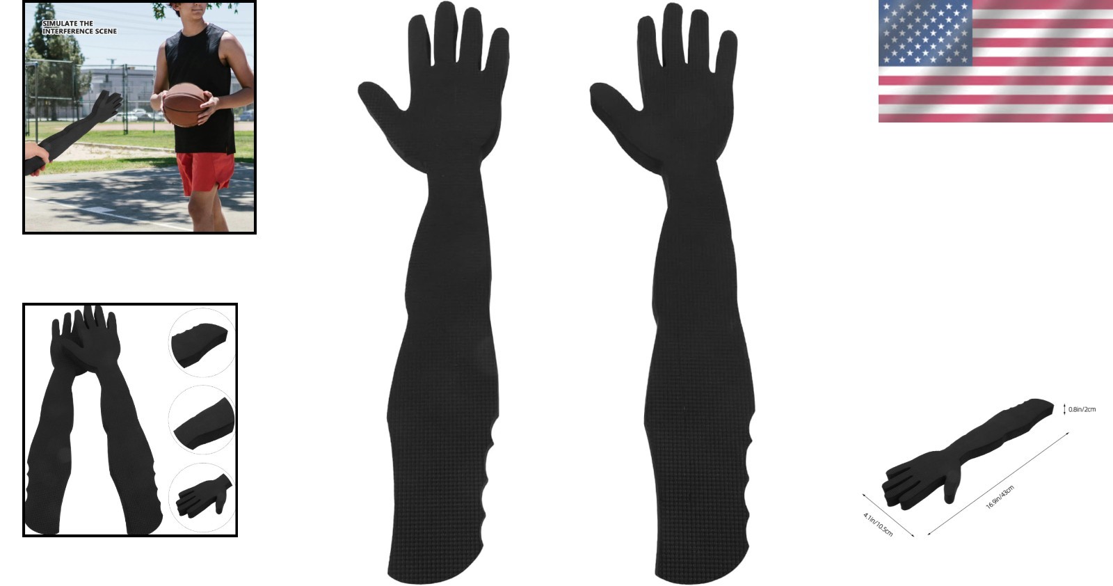 16.9inch Padded Basketball Blocking Sticks – Enhance Defense Skills Effortlessly