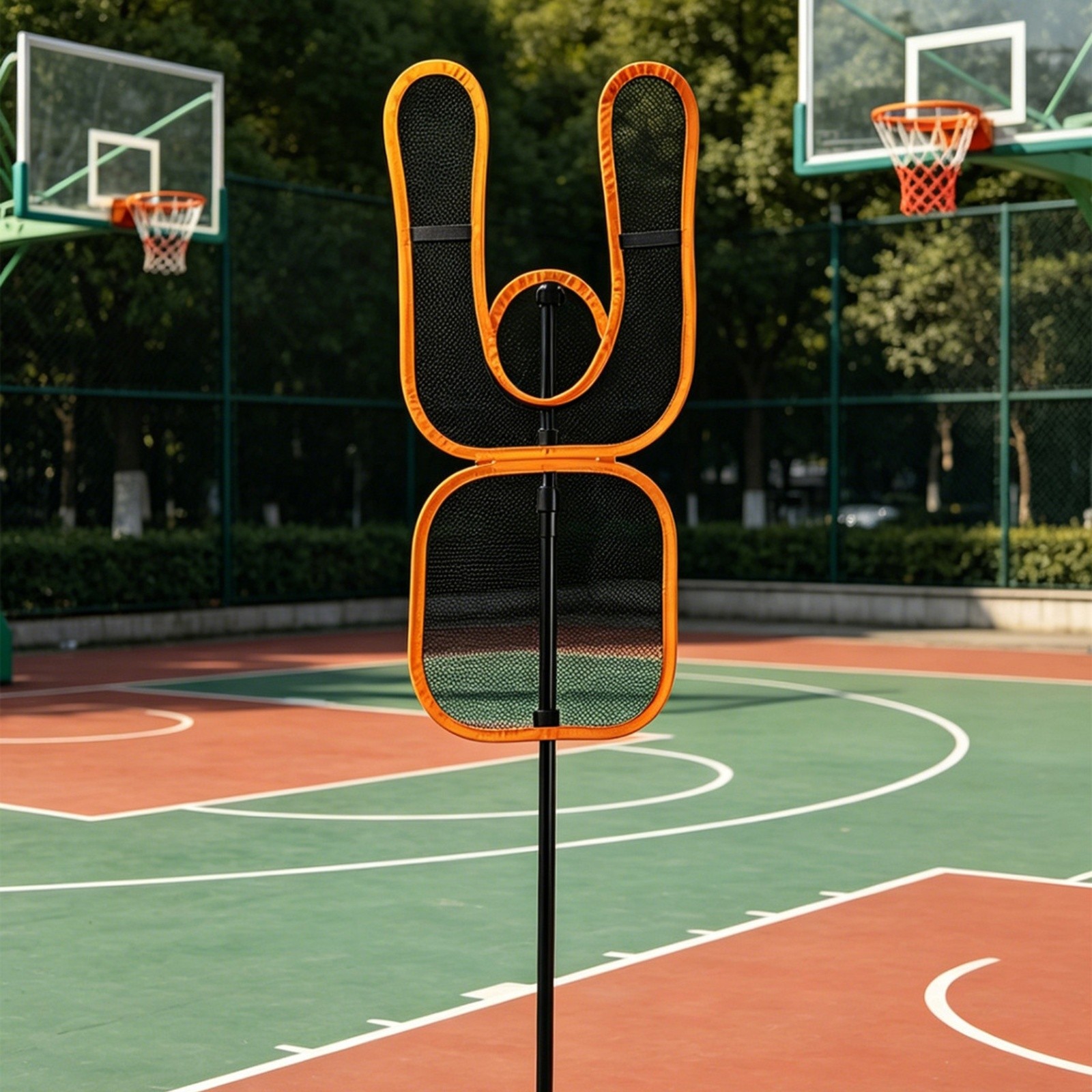Hoop Sport Protective Wall Reinforced Seams Sports Gear Black Metal