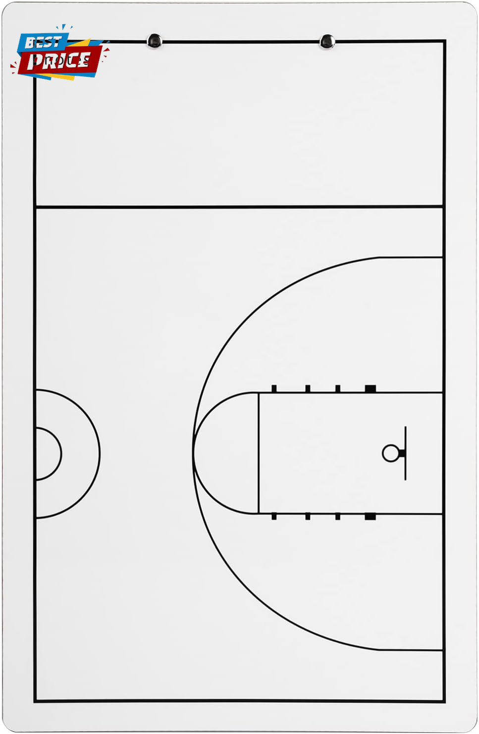 Dry Erase Basketball Clipboard for Coaches Double Sided Board, Sports Coaching
