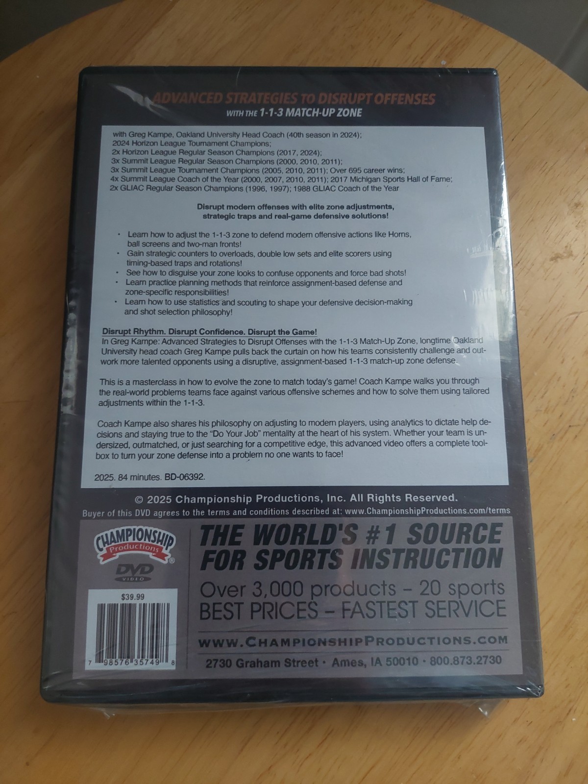 6 Championship Productions Basketball Coaching DVDs Training, Videos,Instruction