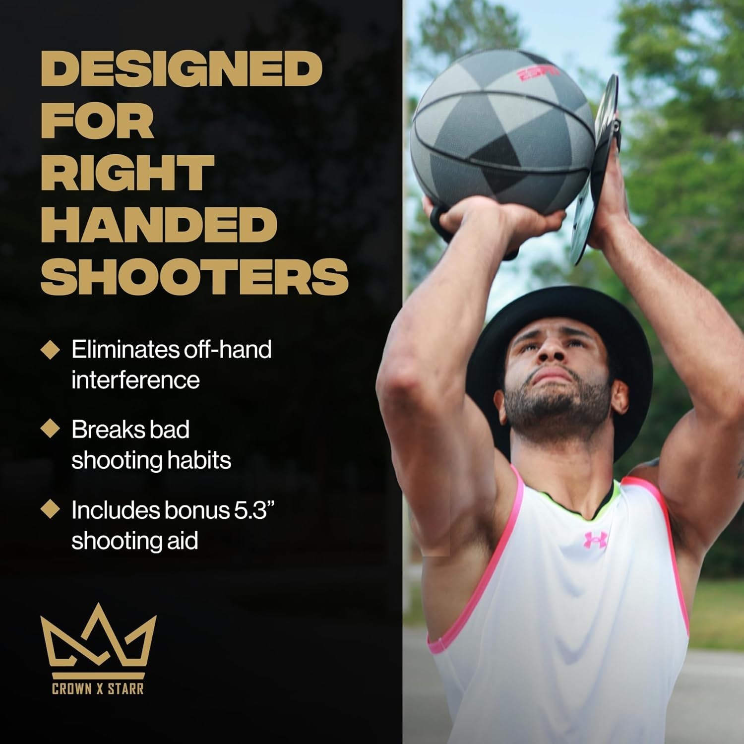 Basketball Shooting Off Hand Trainer – for Right Handed Shooters, Eliminate O…