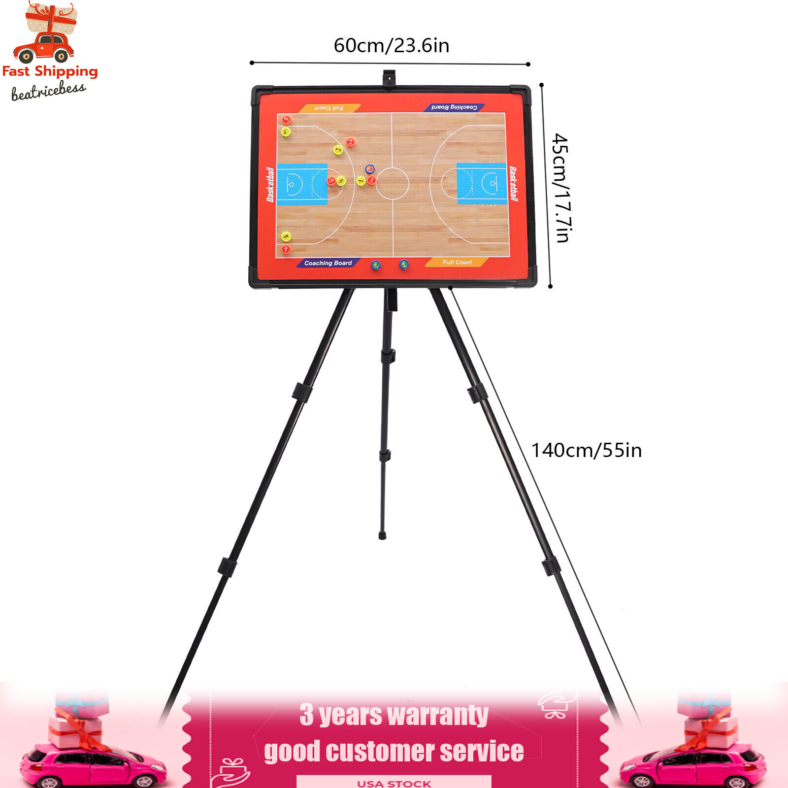 Soccer Coaching Board Big Tri-pod Football Tactic Board Game Plan White Board