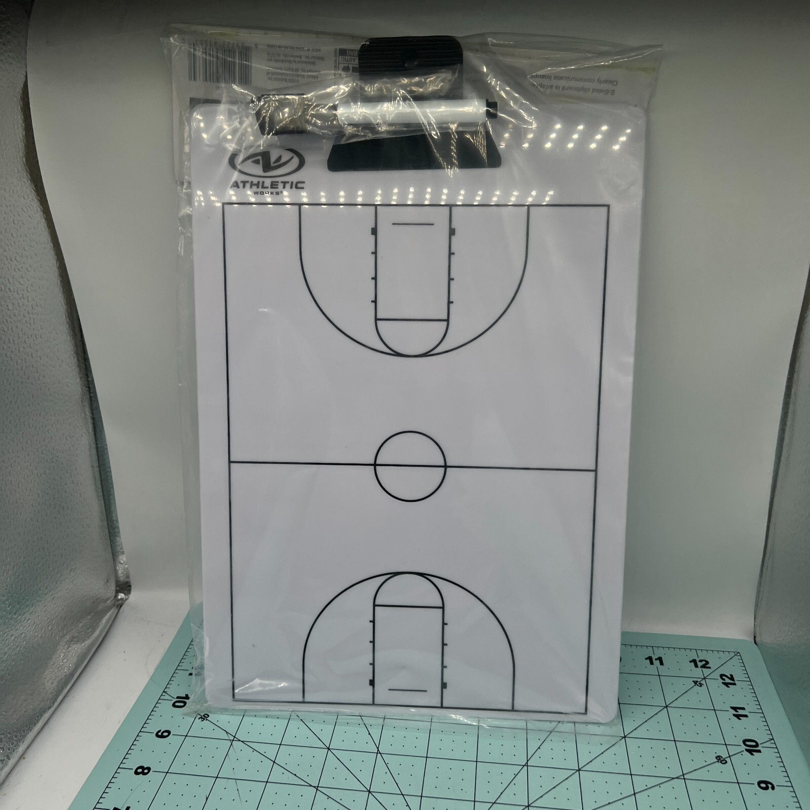 Athletic Works Basketball. Coaches Dry Erase 9 x 12.5″ Clip Board, New Sealed