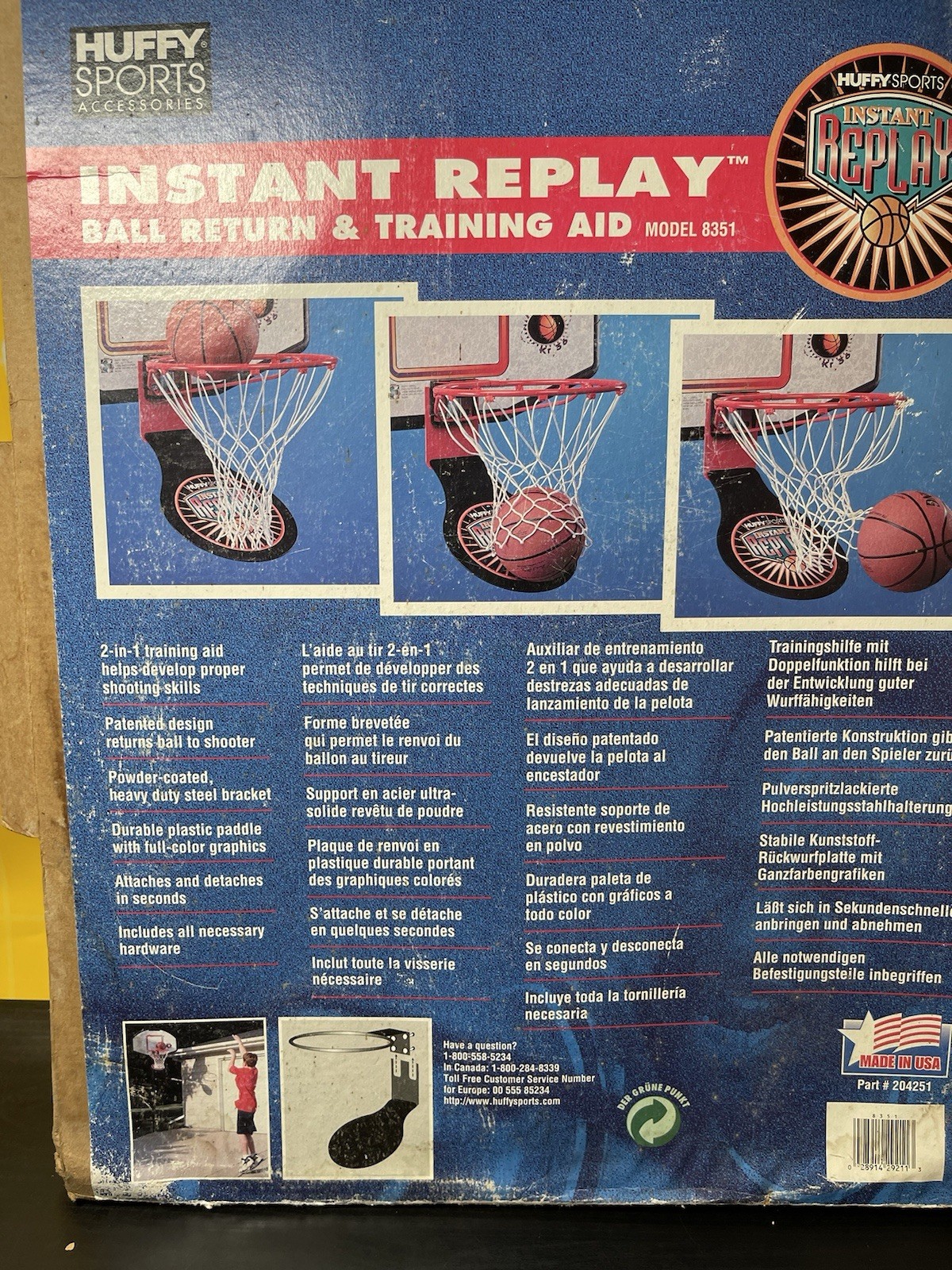 Toys R Us Huffy Sports Instant Replay Basketball Return & Training Aid