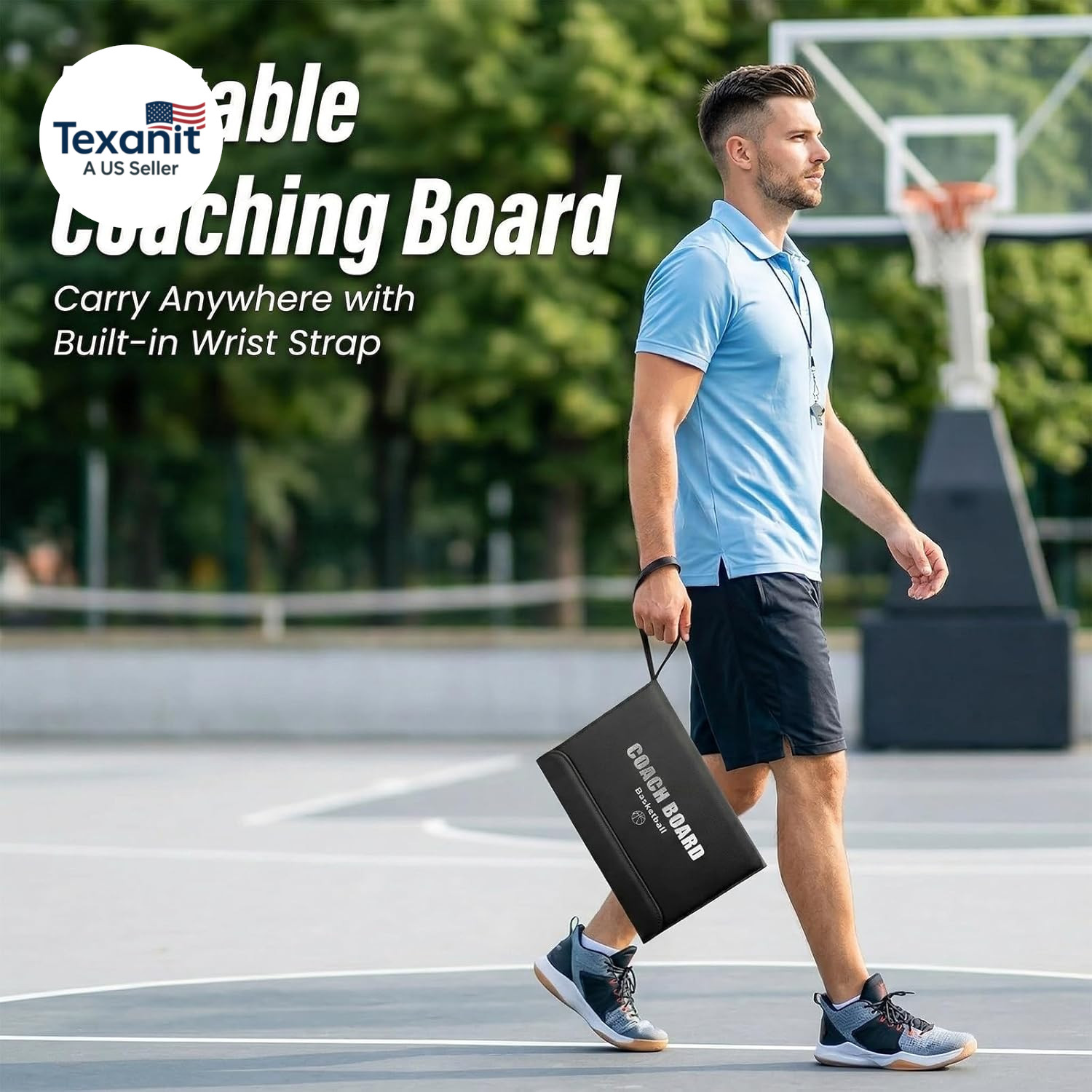 Basketball Clipboard for Coaches, Magnetic Basketball Coaching Board with Player