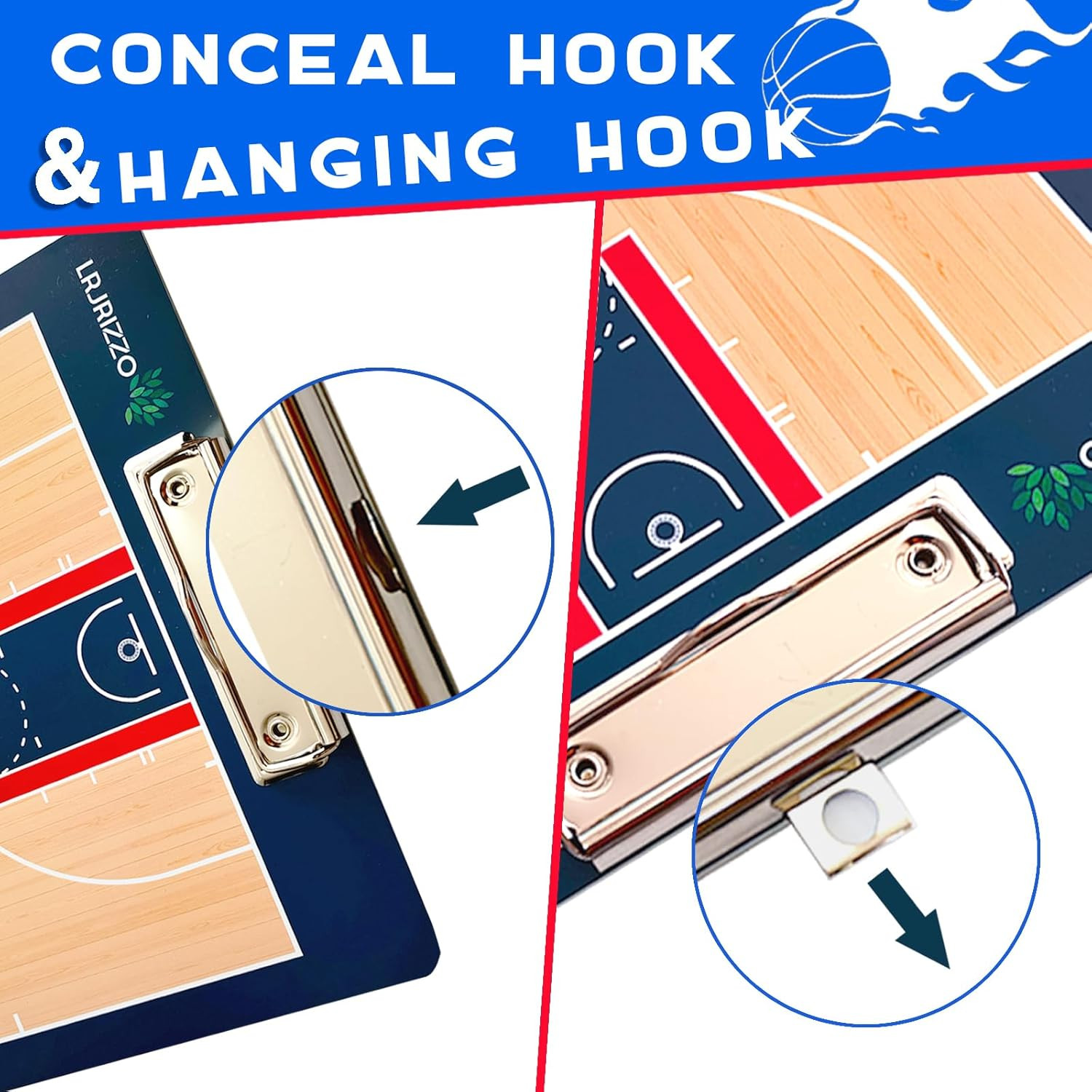 Basketball Dry Erase Coaches Clipboard, Basketball Clipboard for Coaches Double-