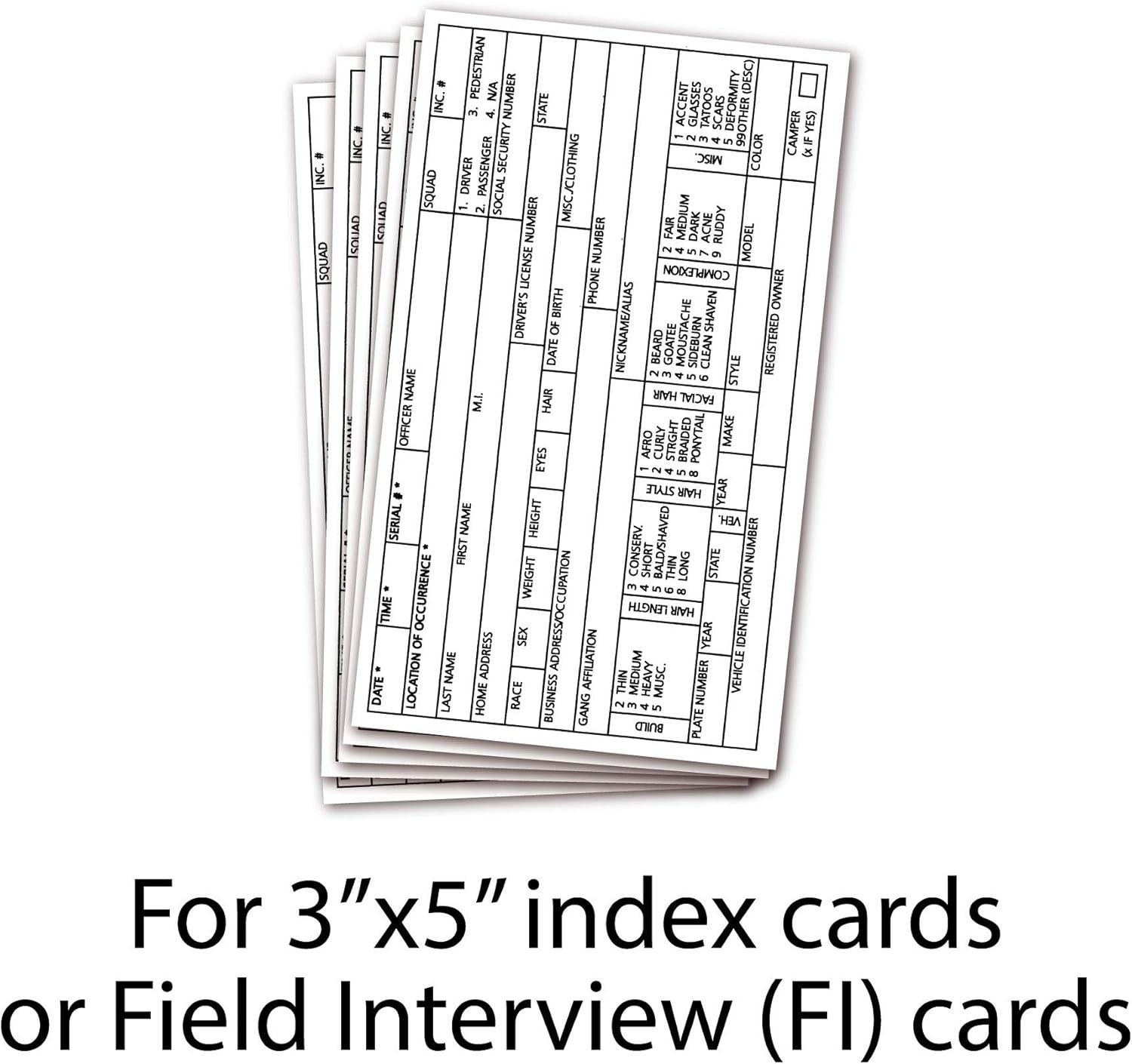TPK Pocket Clipboard for 3×5 Index Cards – 100 Pack FI Cards