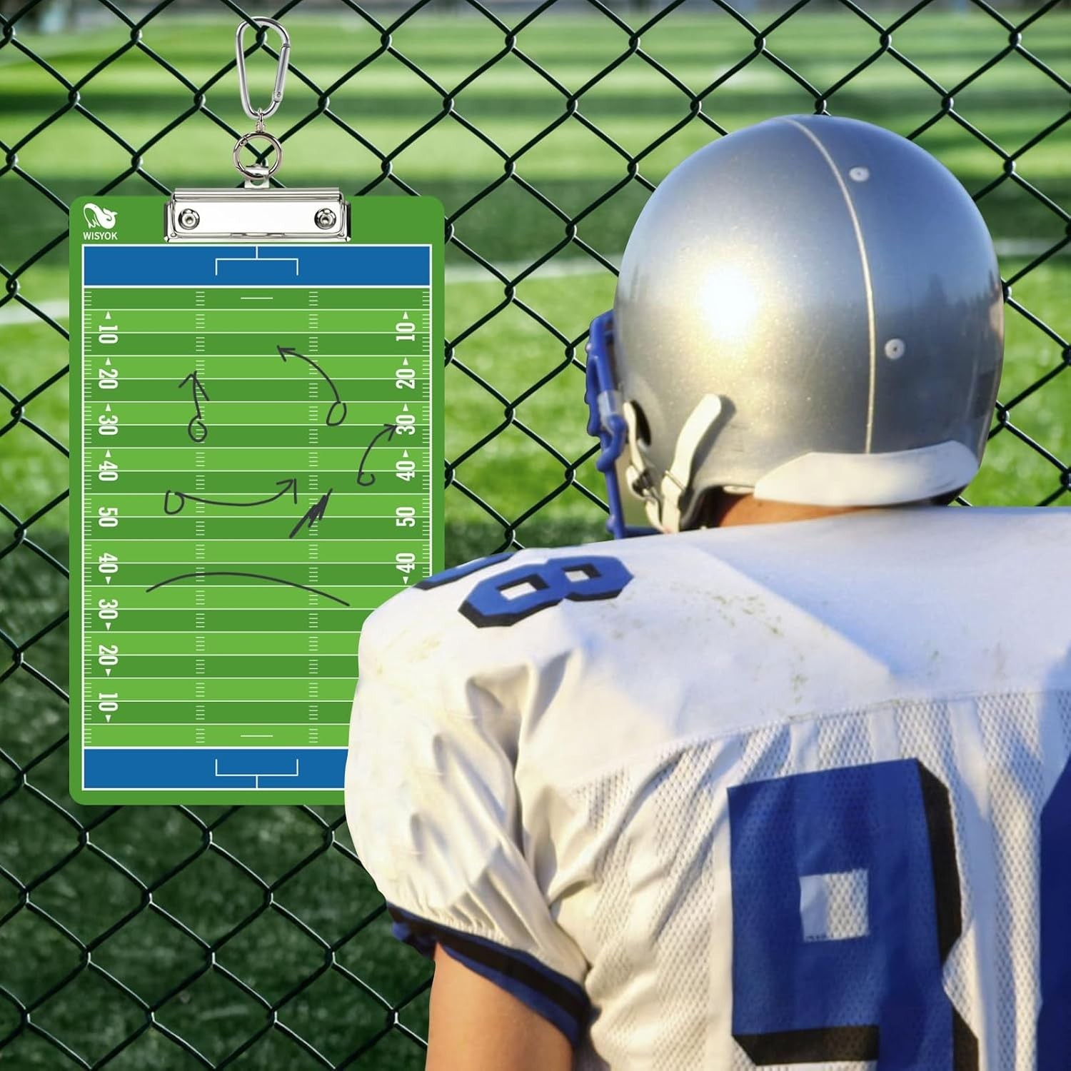 Double-Sided Football Dry Erase Clipboard for Coaches, Ideal Coach Gift