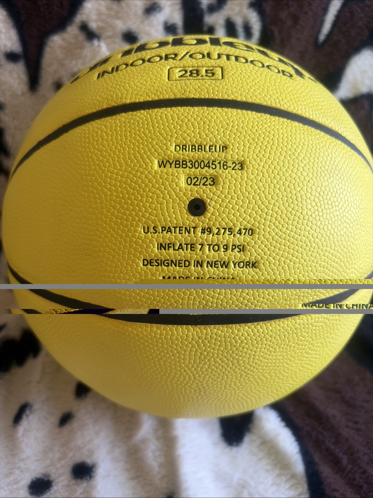 DU DRIBBLE UP SMART BASKETBALL Indoor Outdoor 2023 Yellow 28.5 WYBB3004516-23