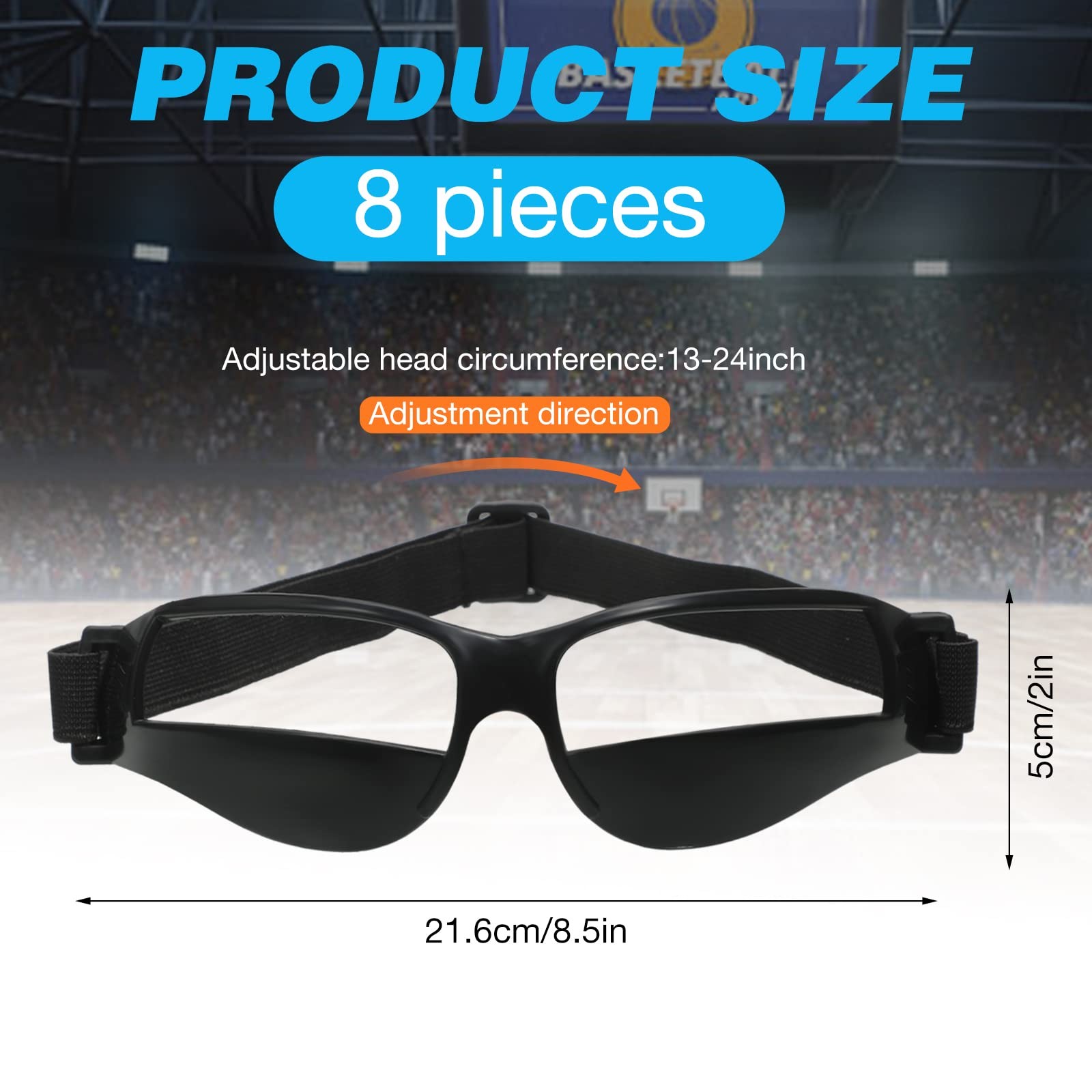 Weewooday 8 Pack Basketball Dribbling Goggles Adjustable Sport Training Glass…