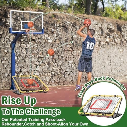Multi-Sport Rebounder Net for Baseball, Softball & Volleyball | Adjustable Pitch