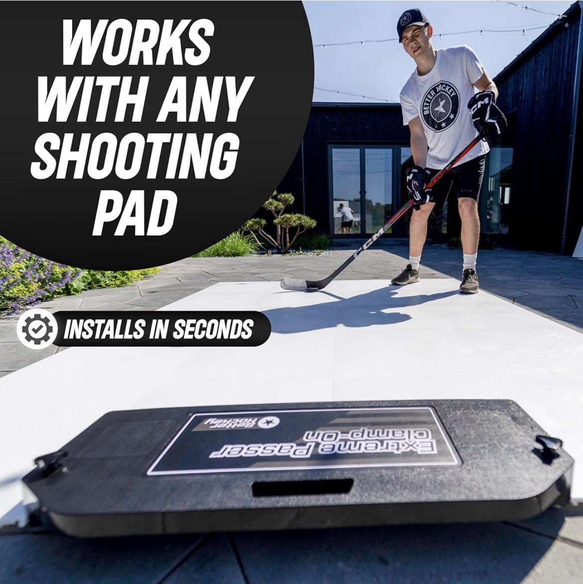 Better Hockey Extreme Passer Puck Rebounder – Clamp-On Pro