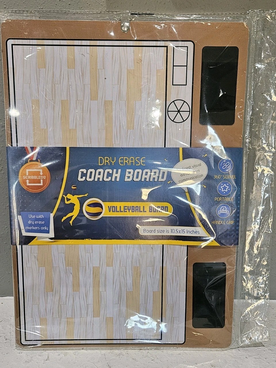 Volleyball Coach Board Dry Erase Markers Only (NOT INCLUDED) Full Court Rotation