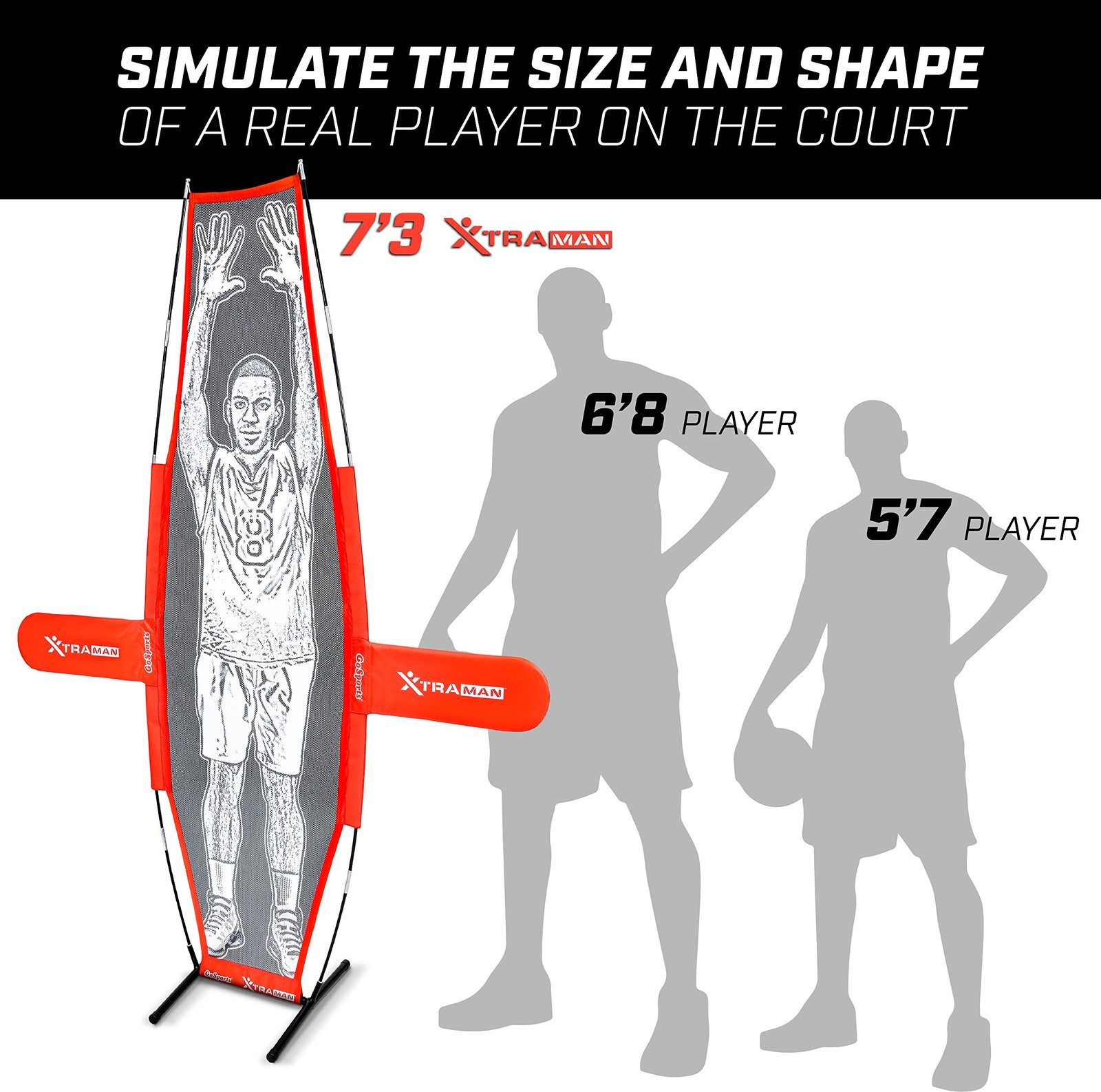 GoSports XTRAMAN Basketball Dummy Defender Training Mannequin 7′, Red