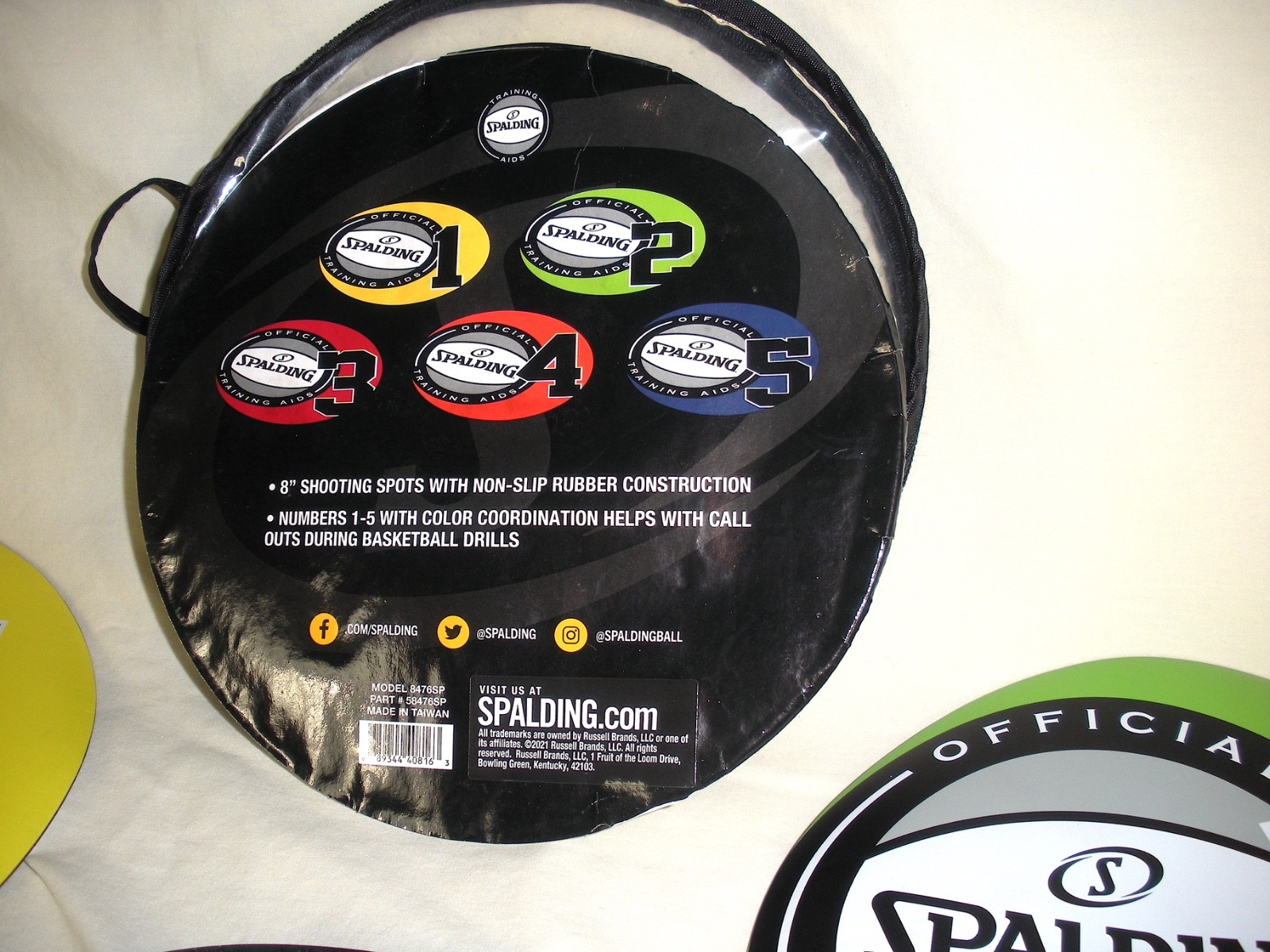 Spalding 8 Inch Rubber Backed Basketball Shooting Spots, Color Coded