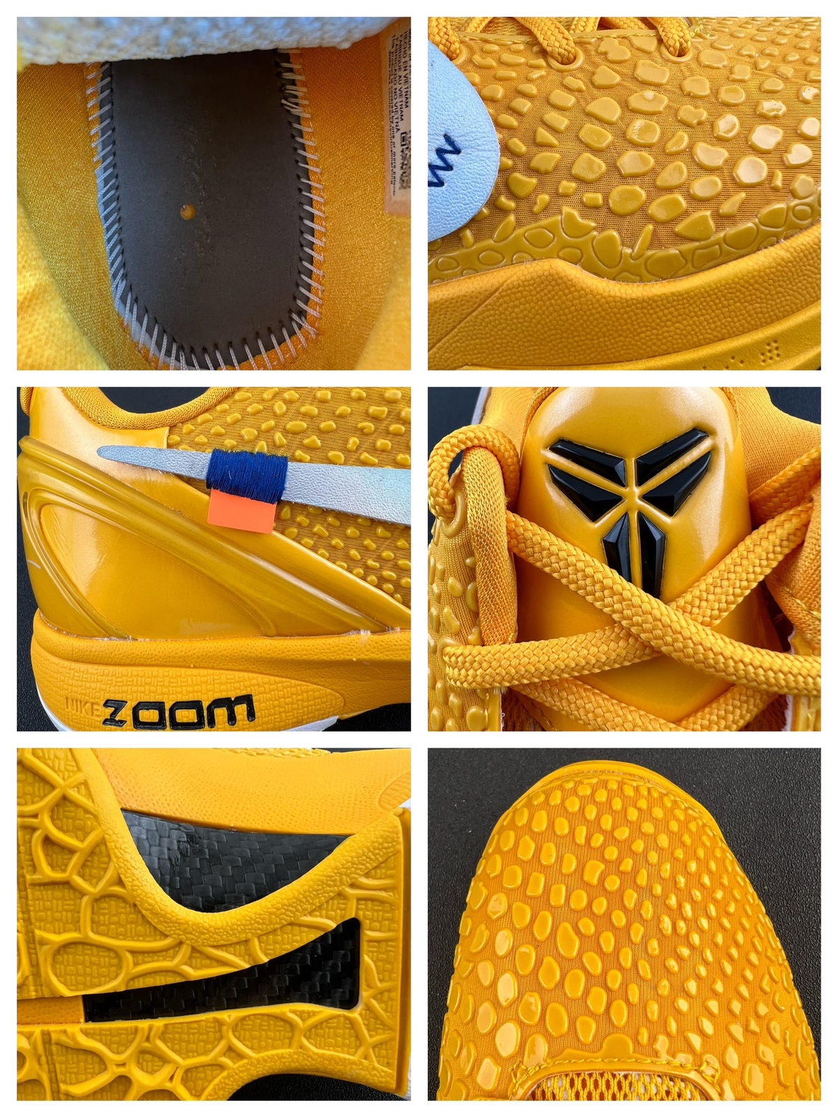 New NK Zoom Kobe 6 X OW Yellow CW2190-501 Mens Womens Basketball authentic Shoes
