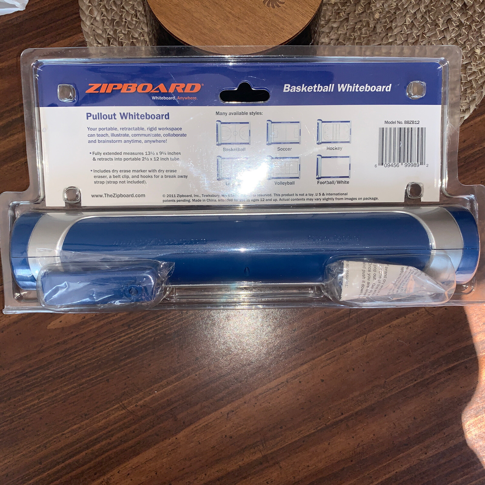 ZIPBOARD Basketball White Board-Size 12″