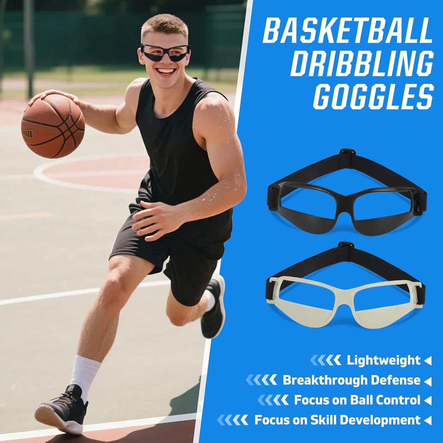 Adjustable Basketball Dribbling Goggles for Enhanced Training Performance