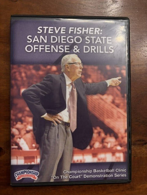 Steve Fisher San Diego State Offense & Drills Basketball Coaching DVD