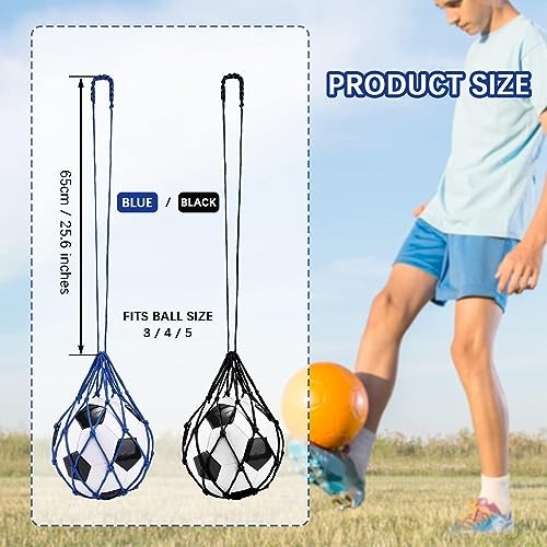 Football Kick Trainer, Soccer Return Trainer Net Blue & Black Soccer Ball Net