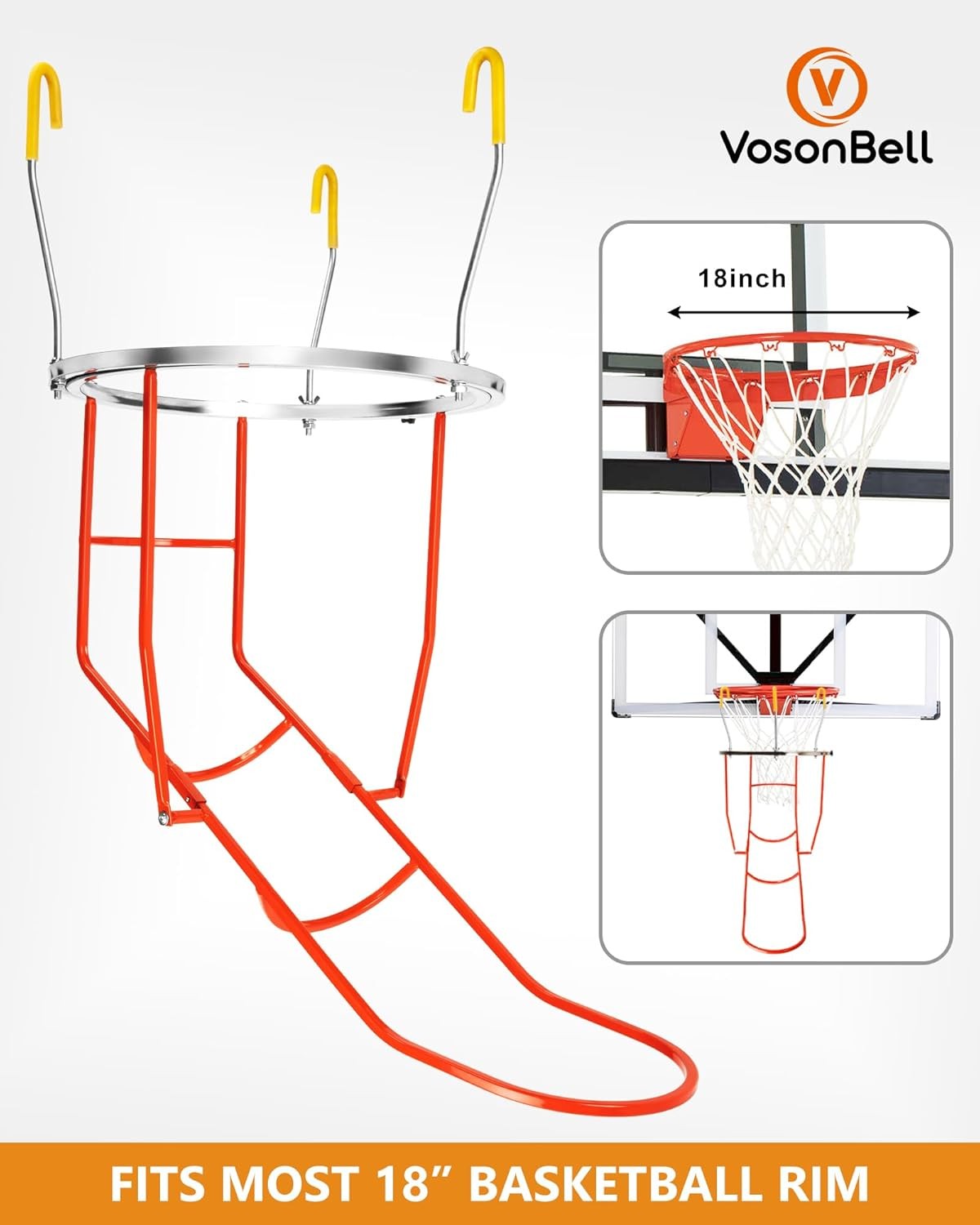 Upgraded Basketball Shot Trainer Rebounder, Heavy Duty Basketball Return Attachm