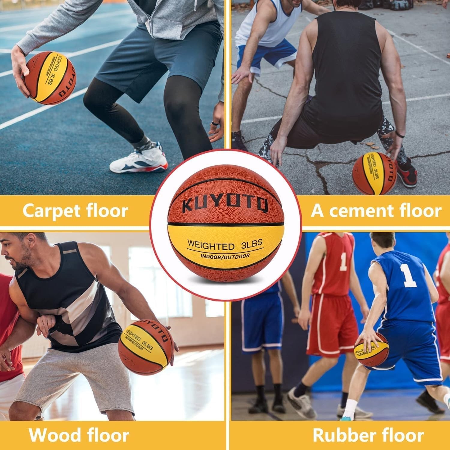 Professional 3.3lbs Weighted Basketball – Elevate Handling & Control Skills