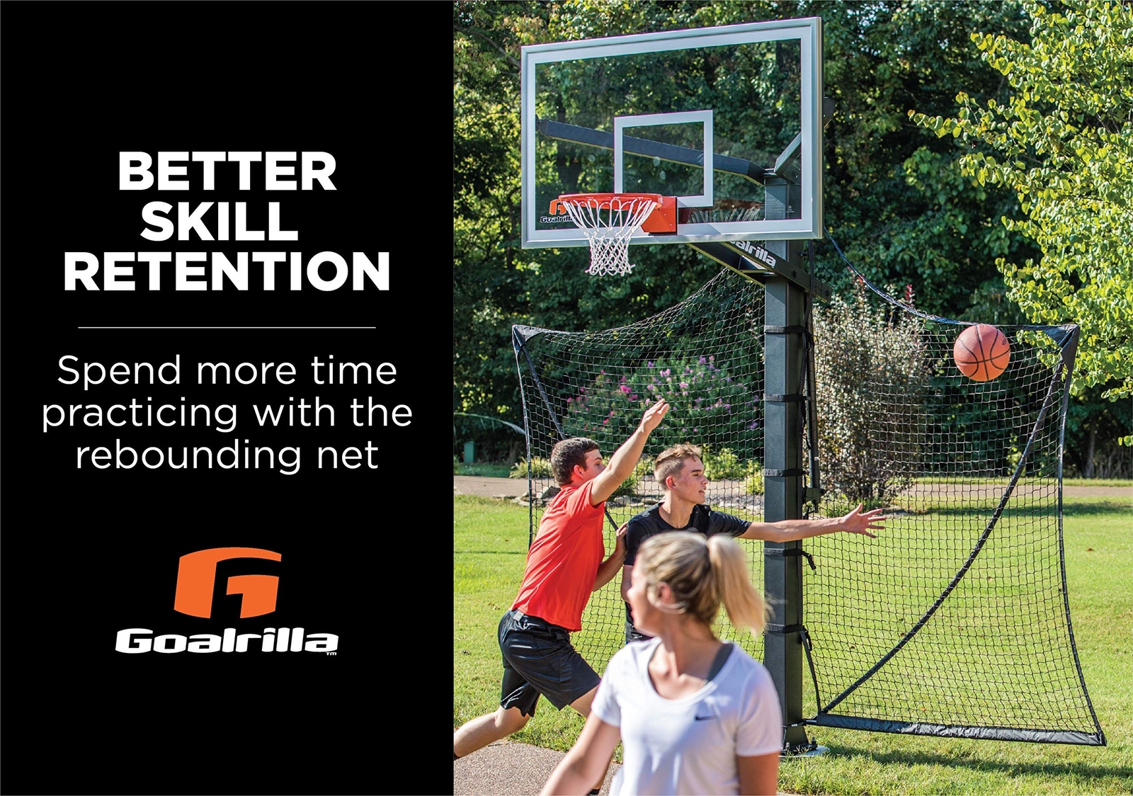 Goalrilla Basketball Yard Guard Easy Fold Defensive Net System Quickly Instal…