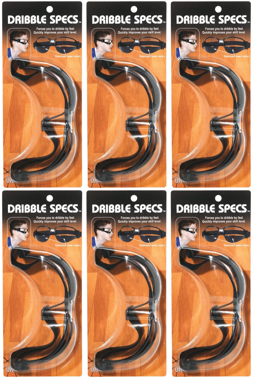 Unique Sports Dripple Specs for Restricting Downward Vision – Black (6-Pack)