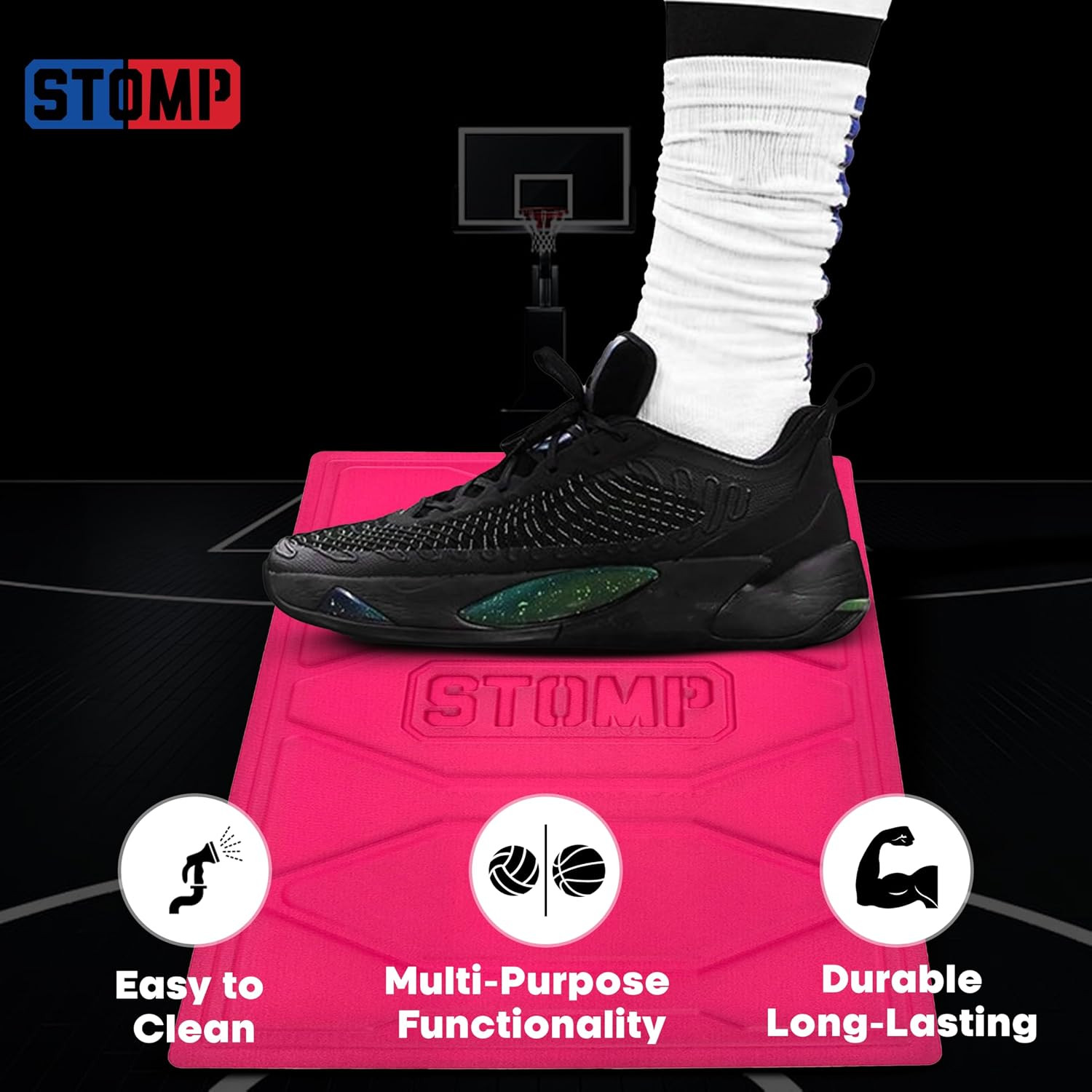 Athletics 2-Pack Non-Slip Traction Mats for Basketball & Volleyball Shoes