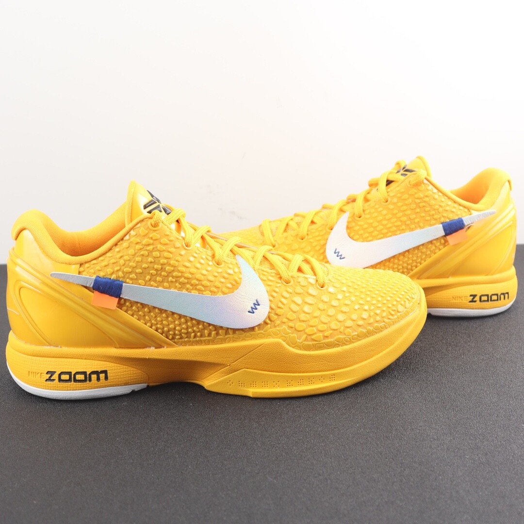 New NK Zoom Kobe 6 X OW Yellow CW2190-501 Mens Womens Basketball authentic Shoes