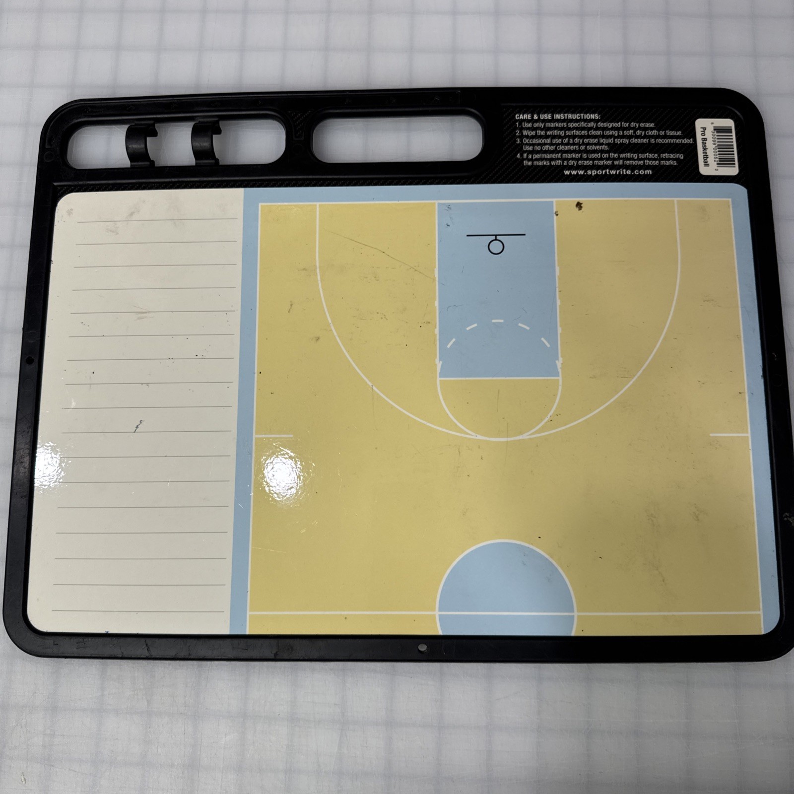 SPORT WRITE Classic Pro Basketball Dry-Erase Board w/ Rubber Edge w/ Marker