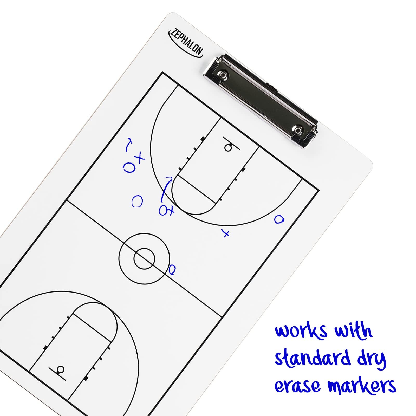 Dry Erase Basketball Clipboard for Coaches Double Sided Board, Sports Coaching (