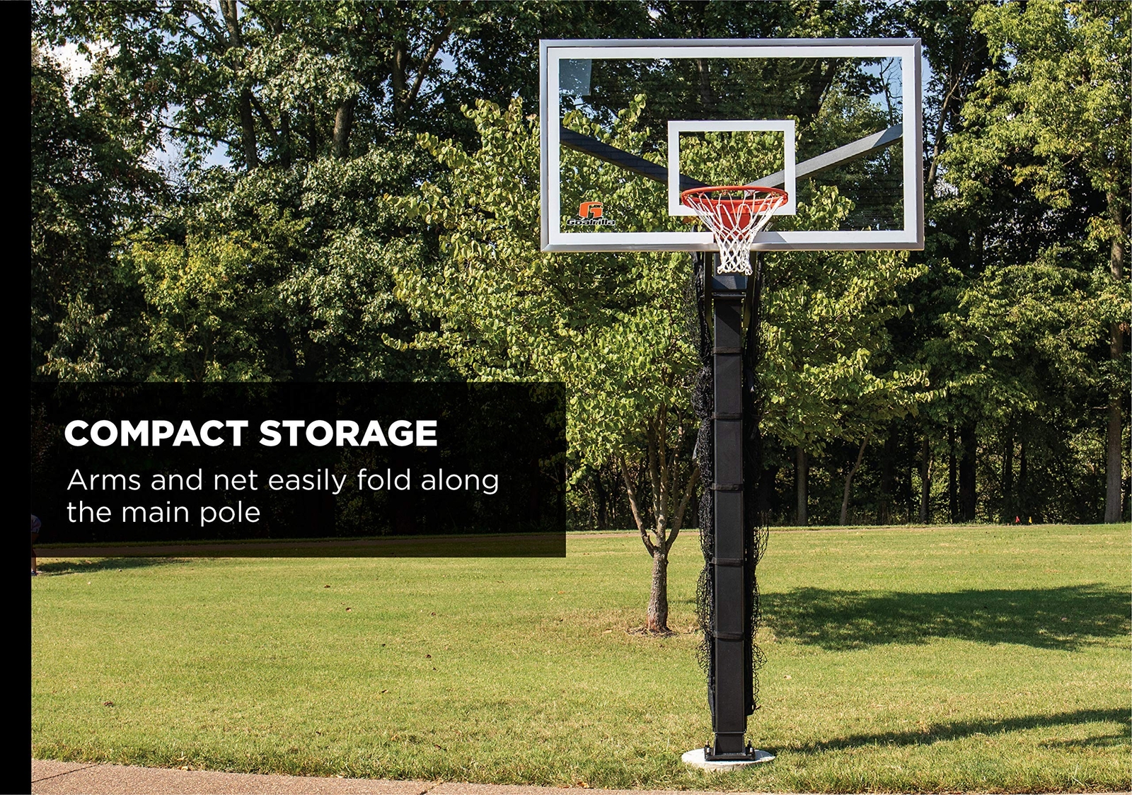 Goalrilla Basketball Yard Guard Easy Fold Defensive Net System Quickly Instal…