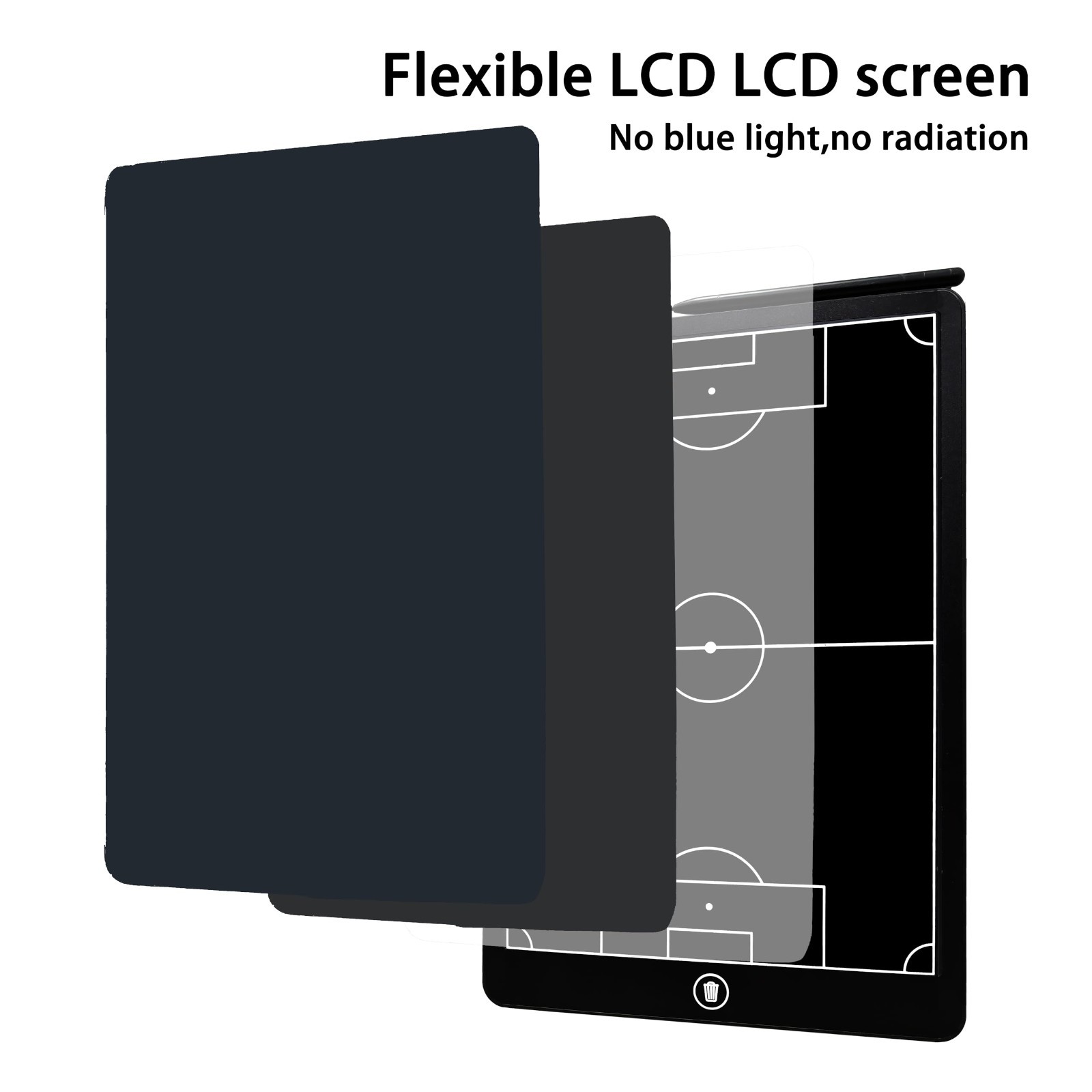 Soccer Coaching Clipboard – 16″ LCD Tactical Board for Coaches with Marker