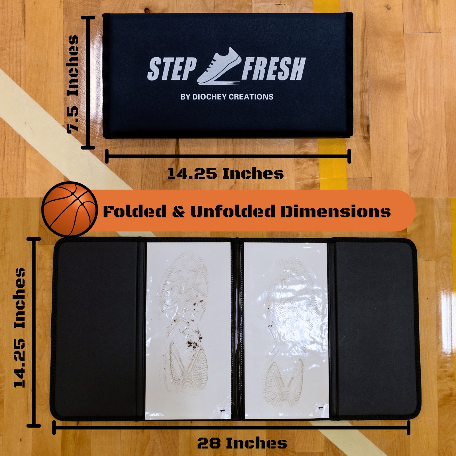 Basketball Sticky Mat With 120 Sheets, Portable Basketball Pad for Shoe Grip